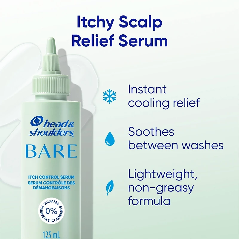 BARE Itchy Scalp Relief Serum, Instant Cooling, Lightweight, Anti-Dandruff