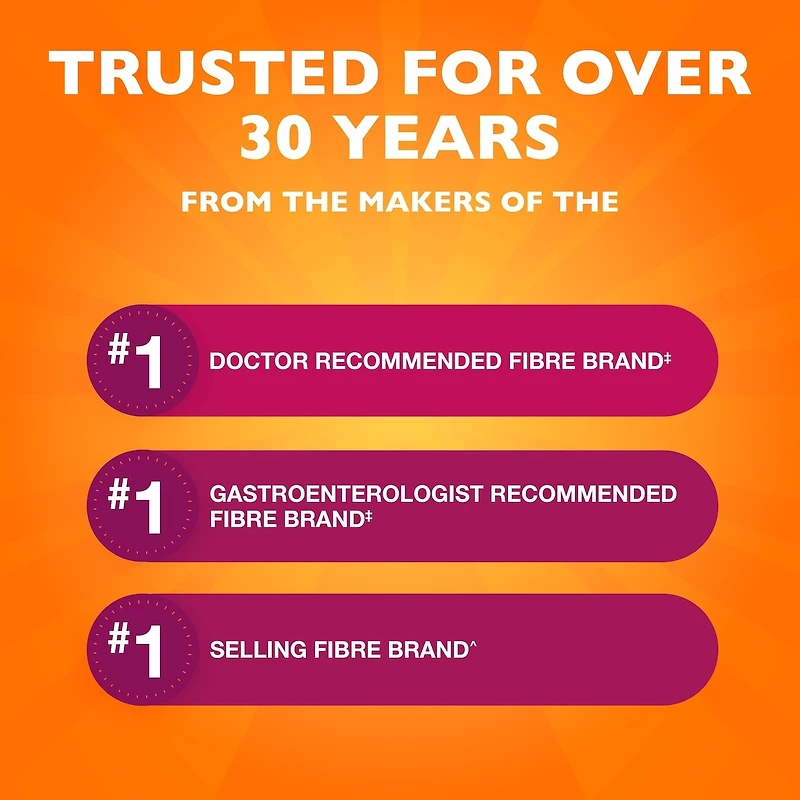 Supplément en comprimé gélifié pour la santé digestive Metamucil Fibre + probiotiques, à base de plantes, saveur de fruits, 50 gélifiés