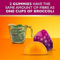 Supplément en comprimé gélifié pour la santé digestive Metamucil Fibre + probiotiques, à base de plantes, saveur de fruits, 50 gélifiés