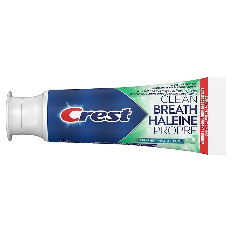 Clean Breath Spearmint Toothpaste – Neutralizes Bad Breath, Antibacterial Protection, Fights Cavities, Freshens Breath, Gently Whitens