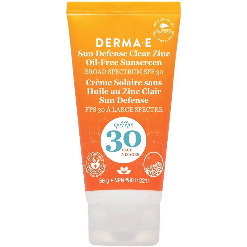 Sun Defense Clear Zinc Oil-Free Sunscreen SPF30 Face