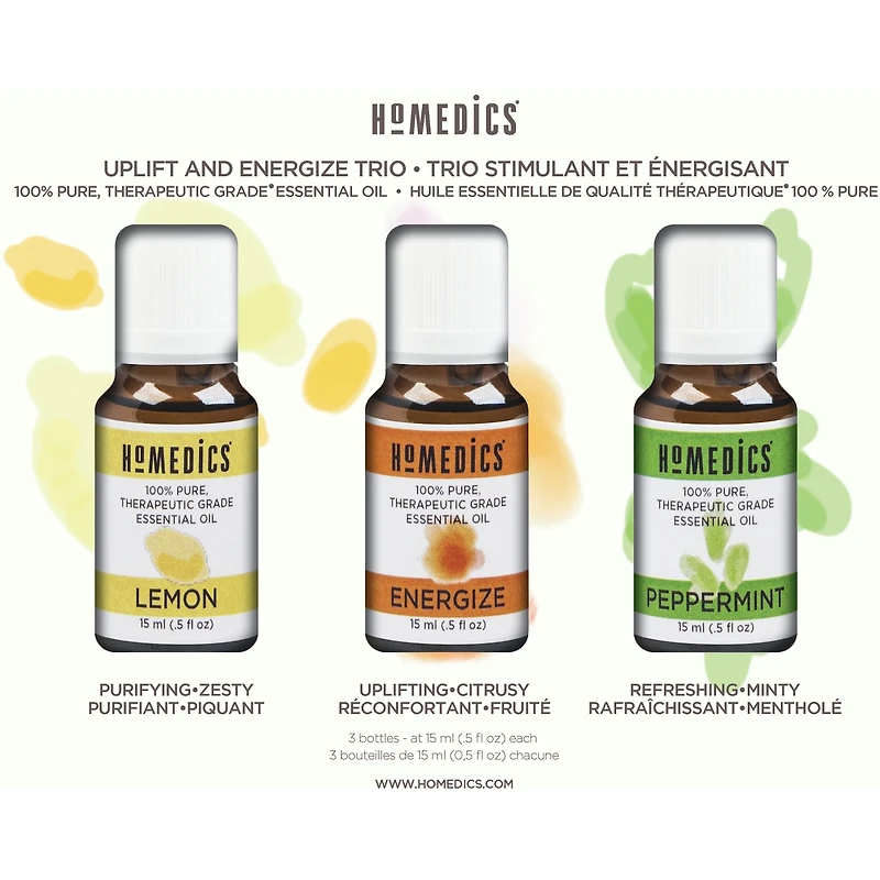 Trio d'huiles essentielles Revitalisantes et Énergisantes