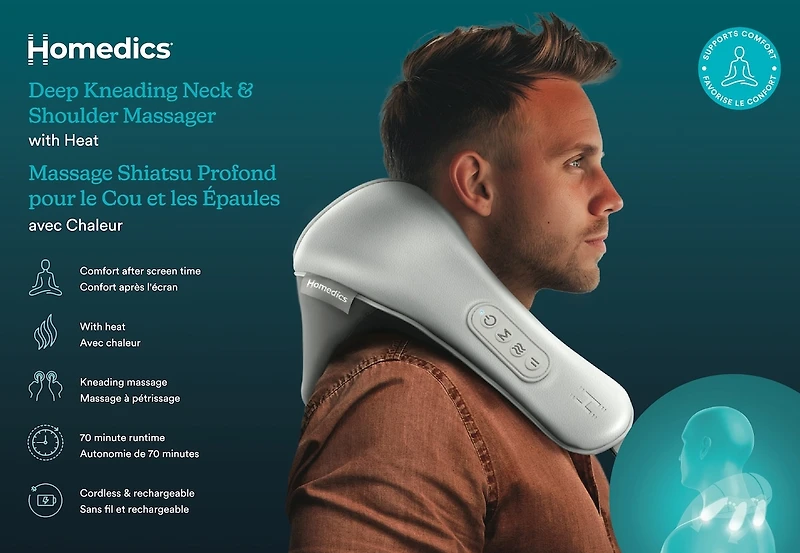 Deep Kneading Neck & Shoulder Massager with Heat