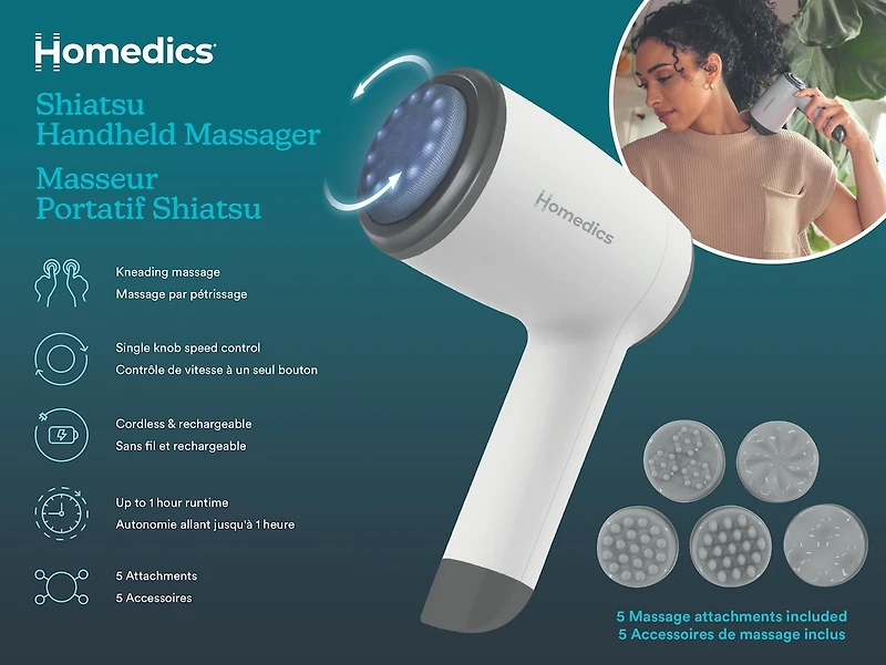 Shiatsu Rotation Handheld Massager