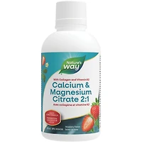 Calcium et magnésium Citrate 2:1 avec vitamine K2 et collagène, Fraise
