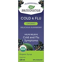 Soins Rhume et Grippe Sambucus de Nature’s Way, Sirop de sureau, 120 mL