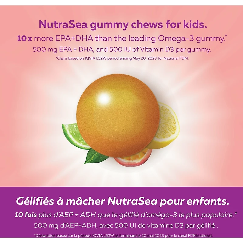 Gélifiés à mâcher NutraSea Oméga-3 pour Enfants