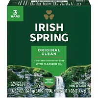 Irish Spring Original Clean Pain de Savon Désodorisant pour Hommes, 104.7 g