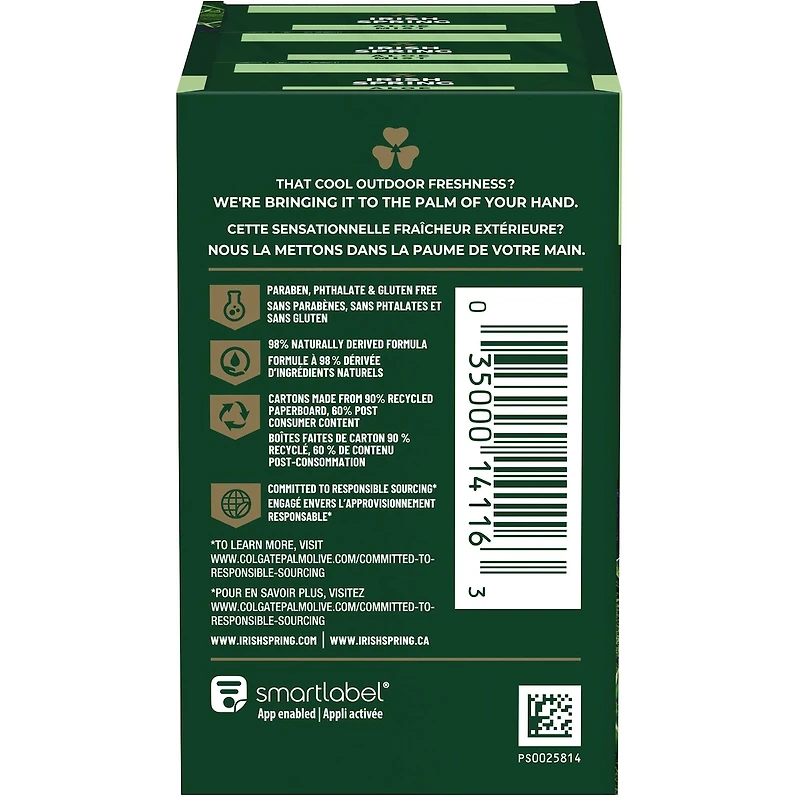 Irish Spring Aloe Mist Pain de Savon Désodorisant pour Hommes, 104.7 g