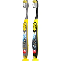 Colgate Kids Brosse à dents extra douce avec ventouse, Batman, 2 pièces