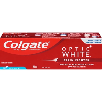 Dentifrice blanchissant Colgate Optic White Stain Fighter Menthe fraîche, gel 90 mL