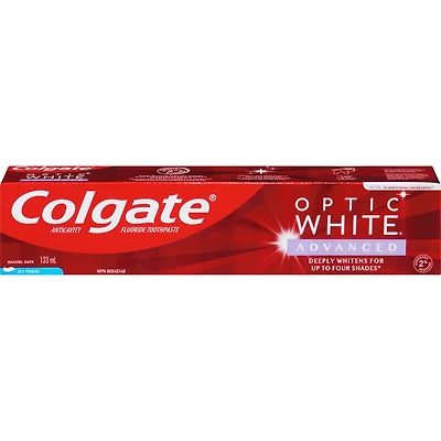 Colgate Optic White Advanced Teeth Whitening Toothpaste, Icy Fresh  133 mL