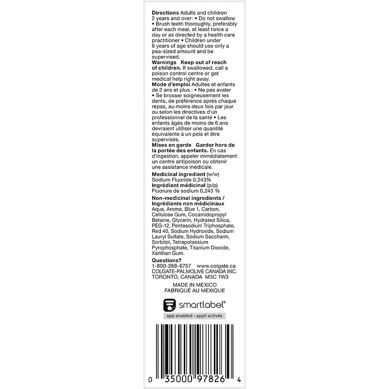 Colgate Dentifrice Optic White CHARBON 90ml