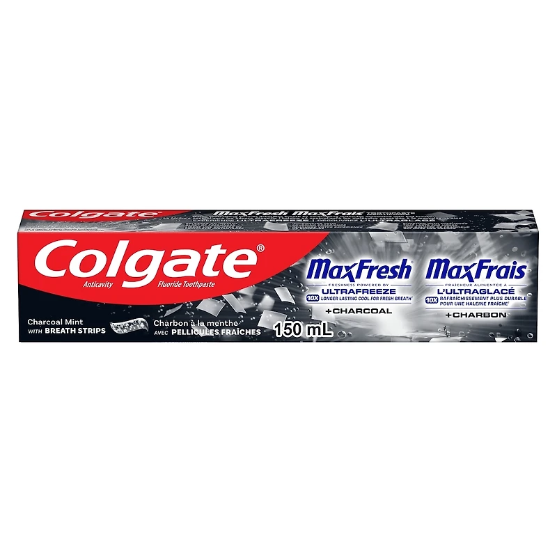Dentifrice MaxFrais à la menthe et au charbon