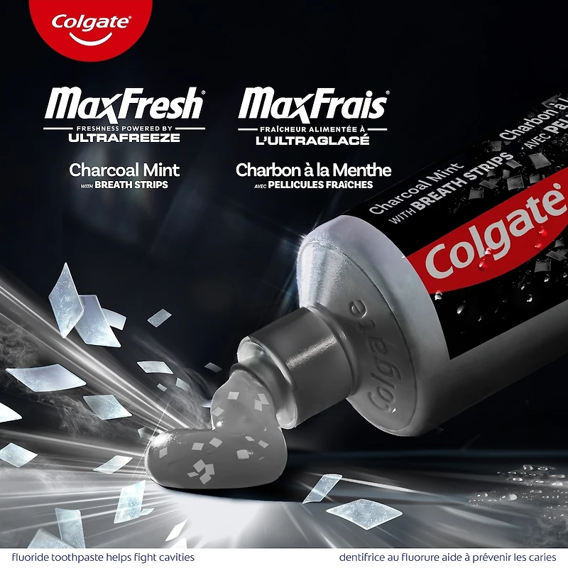 Dentifrice MaxFrais à la menthe et au charbon