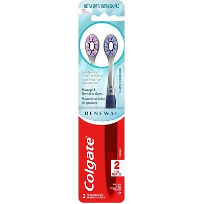 Colgate Renewal Manual Toothbrush - 2pk