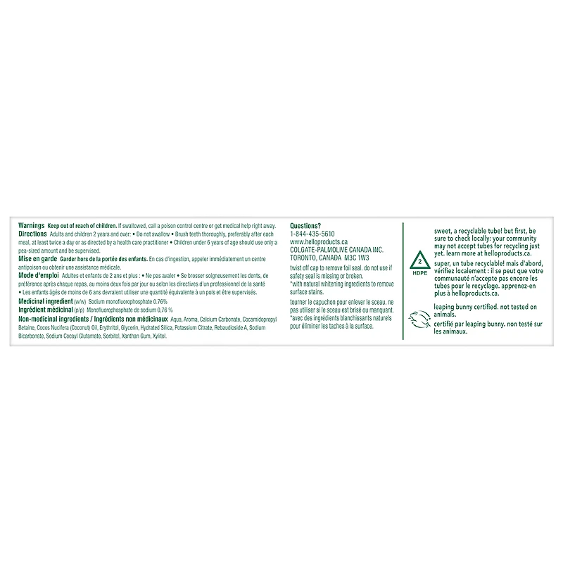Naturally Whitening Fluoride Toothpaste, Mint