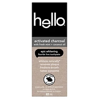 Dentifrice au charbon activé sans fluorure Hello - 82 mL