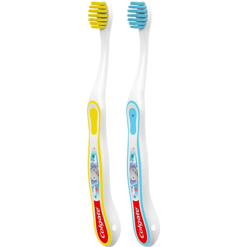 Brosse à dents pour enfants Colgate My First, brosses à dents extra souples pour bébés, paquet de 2