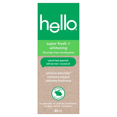 Super Fresh Whitening Fluoride Free Toothpaste, Spearmint