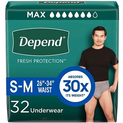 Sous-vêtement d’incontinence  Fresh Protection pour hommes, degré d’absorption maximal, P/M, gris