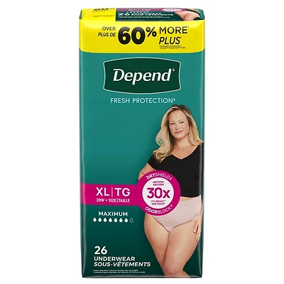 Sous-vêtement d’incontinence  Fresh Protection pour femmes, degré d’absorption maximal, TG, couleur rosée