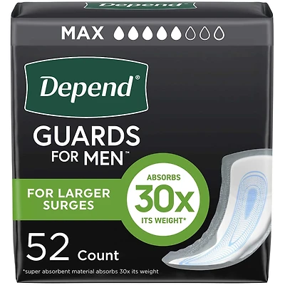 Incontinence Guards for Men, Maximum Absorbency