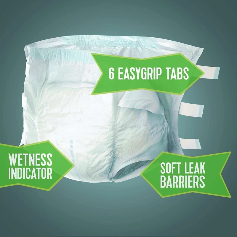 Protection Contre L’Incontinence Avec Attaches, Absorption Maximale, P/M