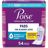Incontinence Pads, Moderate Absorbency, Long Length