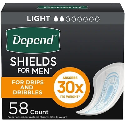 Incontinence Shields for Men, Light Absorbency