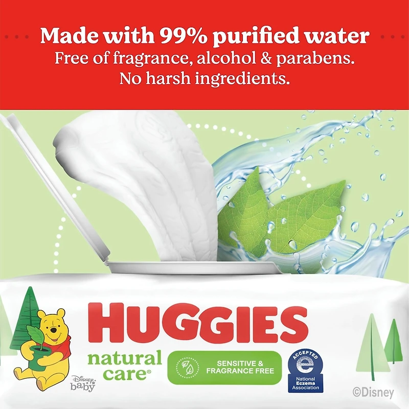 Natural Care Sensitive Baby Wipes, Unscented, 1 Soft Pack