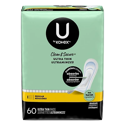 Serviettes ultraminces Clean & Secure, absorption régulière