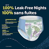 Boys' Nighttime Bedwetting Underwear, Size S/M (43-68 lbs)