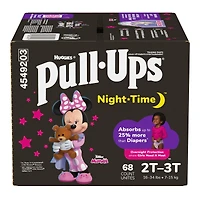 Pull-Ups Girls' Night-Time Potty Training Pants, 2T-3T, 68 Ct