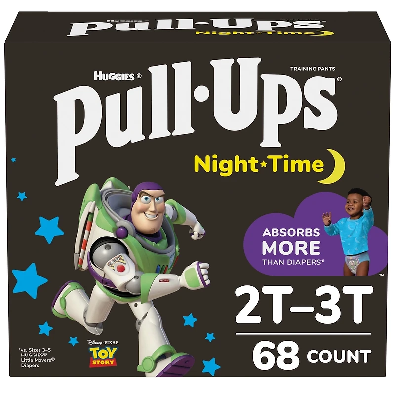 Pull-Ups Boys' Night-Time Potty Training Pants, 2T-3T, 68 Ct