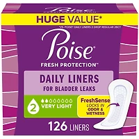 Daily Incontinence Panty Liners, Very Light Absorbency