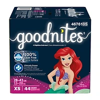 Girls' Nighttime Bedwetting Underwear, Size Extra Small (28-43 lbs)