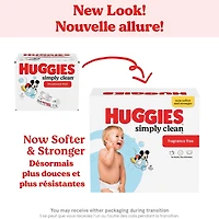 Lingettes Pour Bébés Simply Clean Non-Parfumées, Emballages Souples, 3 Emballages, À Couvercle Rabattable