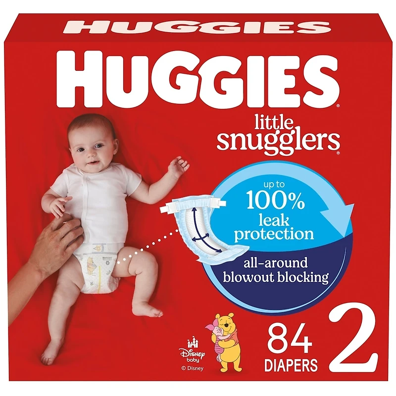 Couches pour bébés  Little Snugglers,  taille 2 (5 à 8 kg [12 à 18 livres]), 84 couches