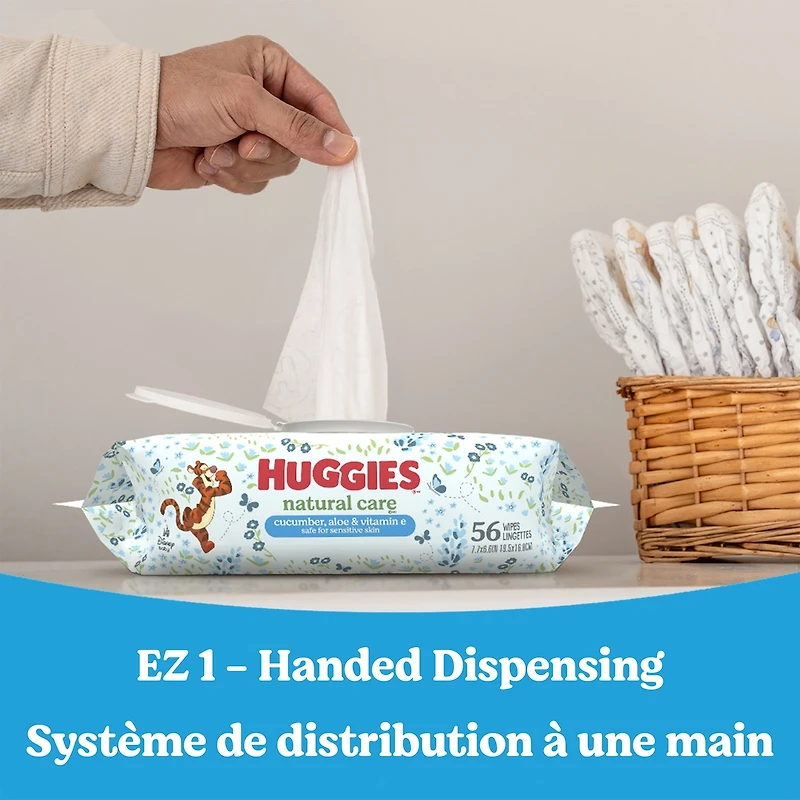 Lingettes Pour Bébés Natural Care Refreshing, Parfumées, 3 Emballages À Couvercle Rabattable