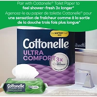 Lingettes humides jetables dans les toilettes  GentlePlus avec aloès et vitamine E, lingettes humides pour adultes, 4 paquets à couvercle rabattable, 42 lingettes par paquet (168 lingettes au total)