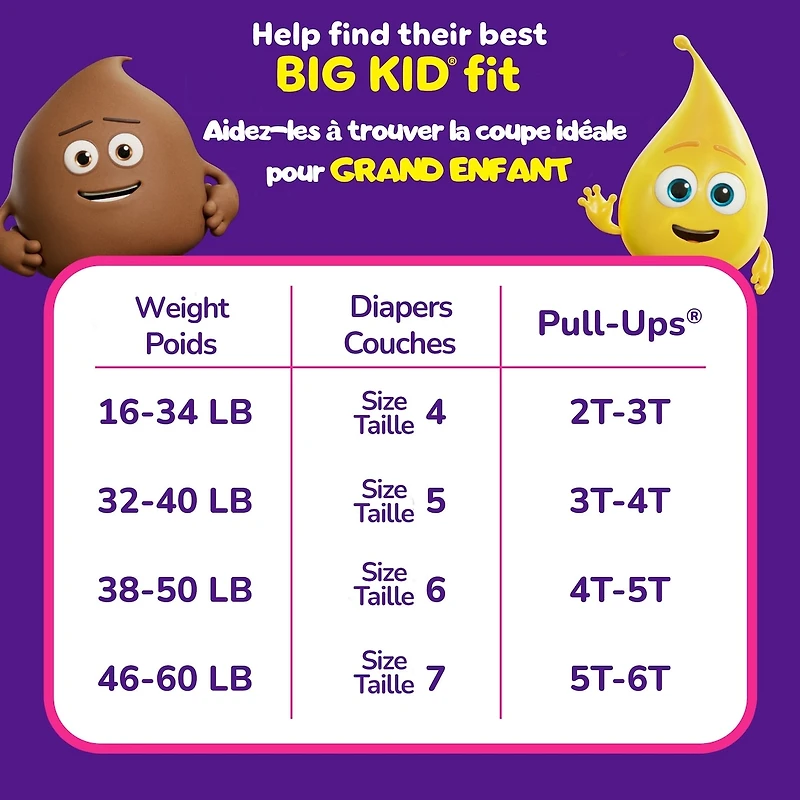 Sous-vêtements d’entraînement  pour filles, 4T-5T (38 à 50 livres)