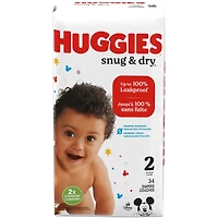 Snug & Dry Baby Diapers, Size 2 (12-18 lbs)