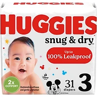 Snug & Dry Baby Diapers, Size 3 (16-28 lbs)