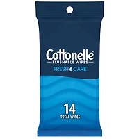 Fresh Care On-The-Go Flushable Wet Wipes, Adult Wet Wipes