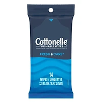 Fresh Care On-The-Go Flushable Wet Wipes, Adult Wet Wipes