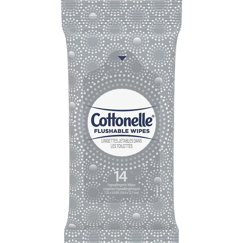 Fresh Care On-The-Go Flushable Wet Wipes, Adult Wet Wipes