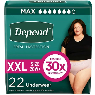 Sous-vêtement d’incontinence  Fresh Protection pour femmes, degré d’absorption maximal, TTG, couleur rosée