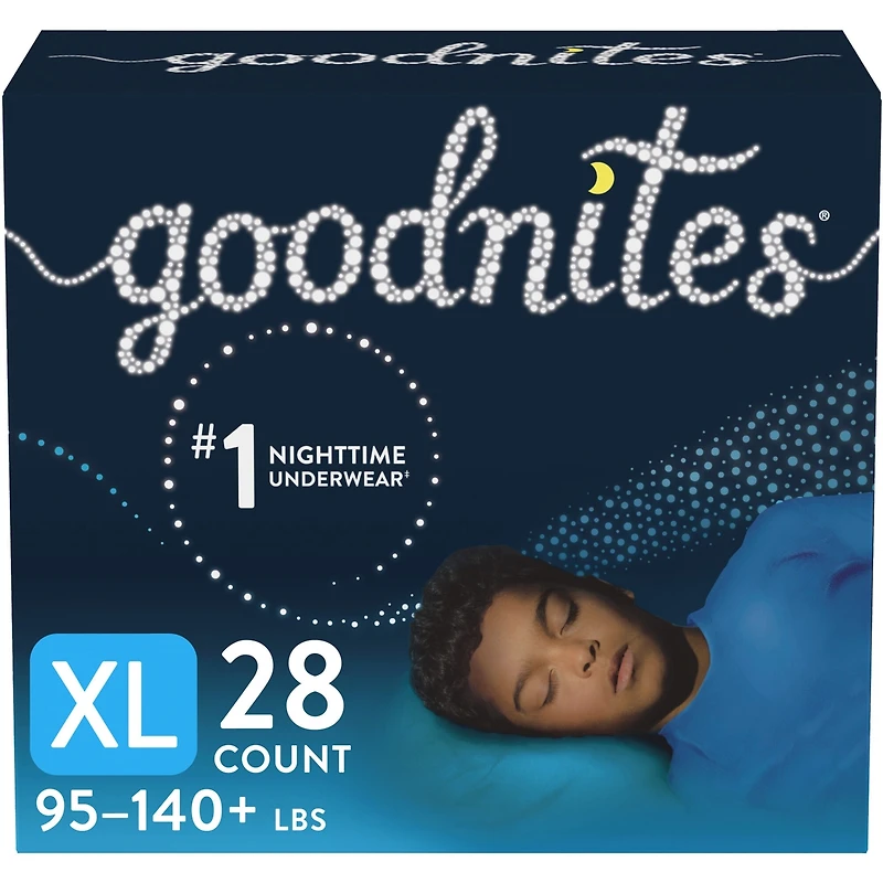 Goodnites Boys' Nighttime Bedwetting Underwear, XL (95-140 lb.), 28 Ct