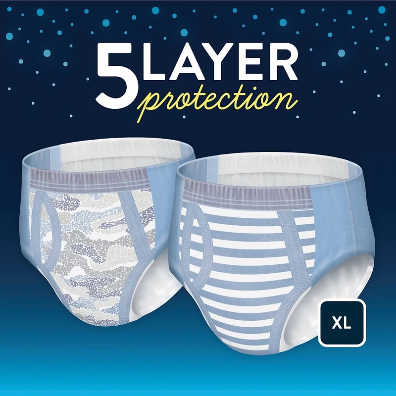 Sous-vêtements de nuit contre l’énurésie nocturne Goodnites pour garçons, TG (95 à 140 lb), 28 unités